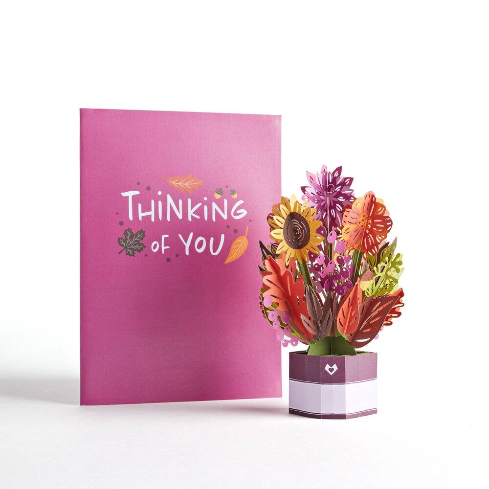 Sunflower Card 5"x7" with Mini Bouquet, Flower Vase, Vintage