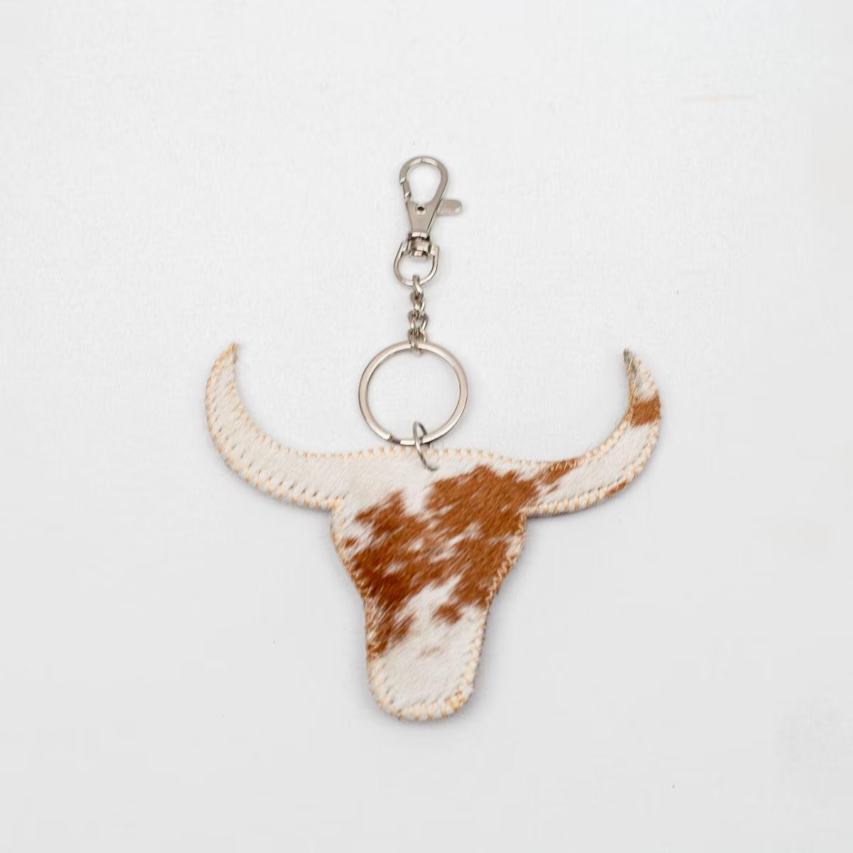 Longhorn Leather Keychain Clip - Texas Salt Co