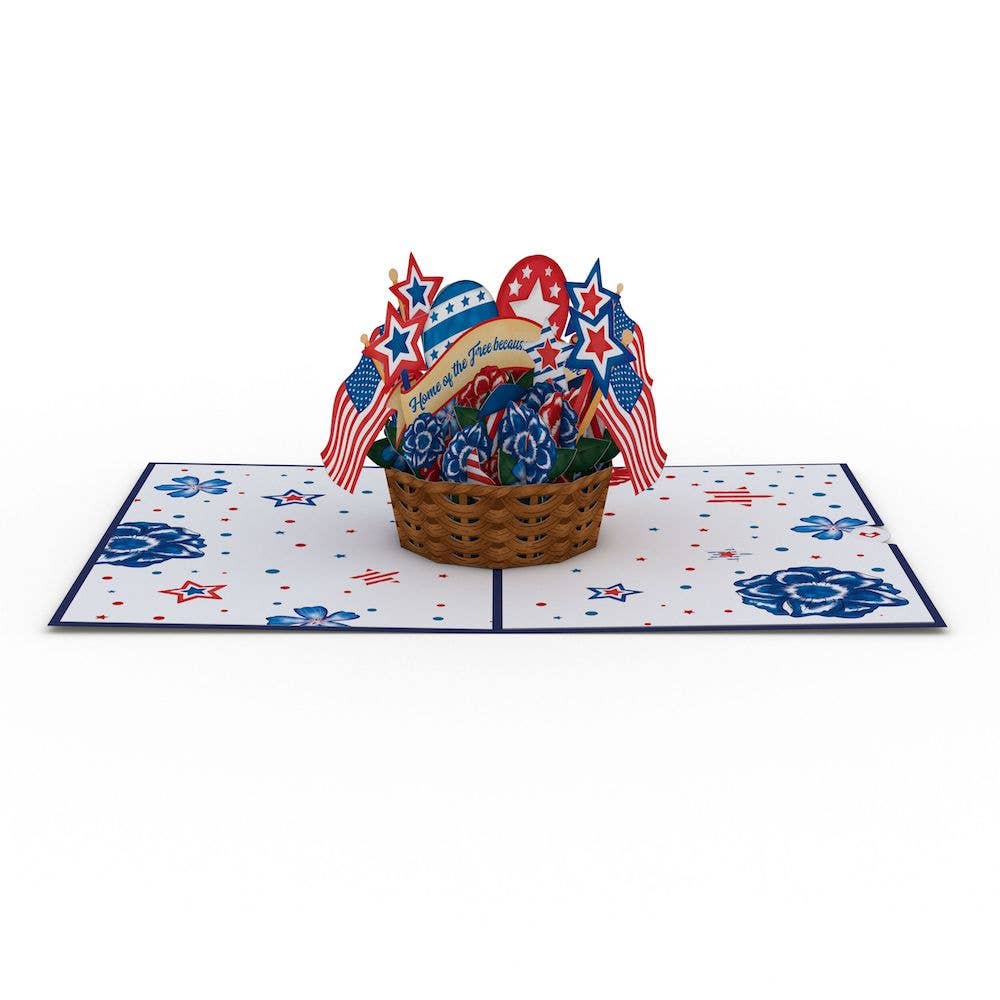 Americana Basket 5''x7'' Card, Postcard