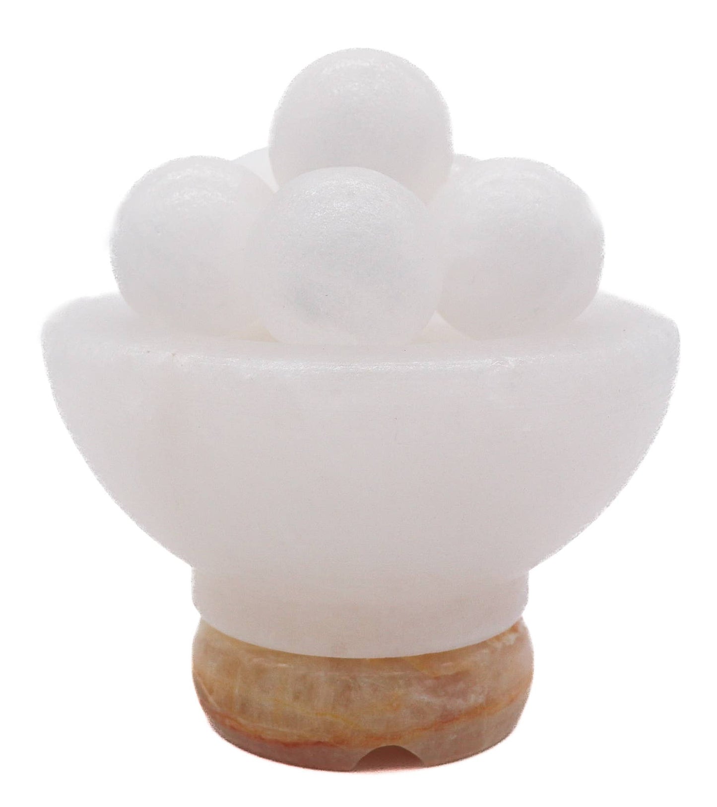 Himalayan Bowl with Massage Balls - White - Texas Salt Co