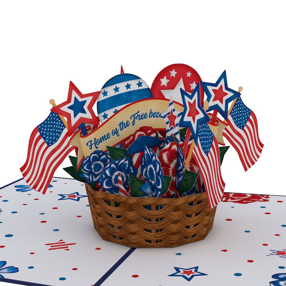 Americana Basket 5''x7'' Card, Postcard