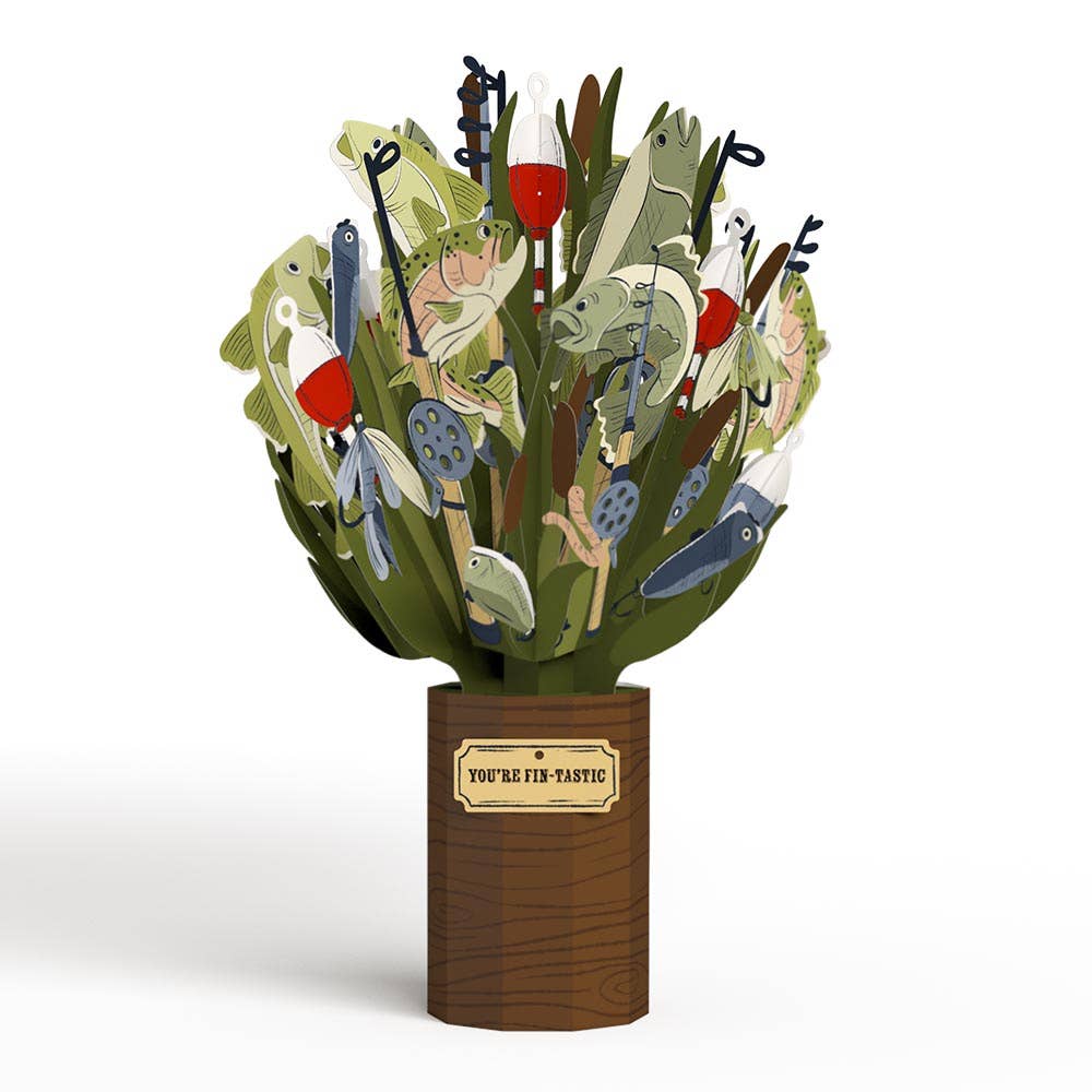 Fin-tastic Fish 12”H x 8.5”W Bouquet, Vase, Decor