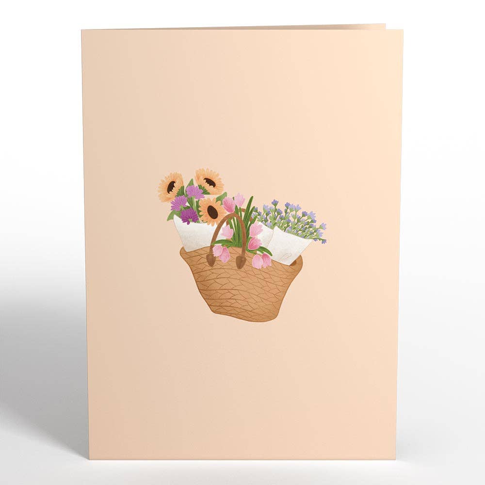 Thinking of You Flower Cart 5''x7'' Card, Pop-Up Cards