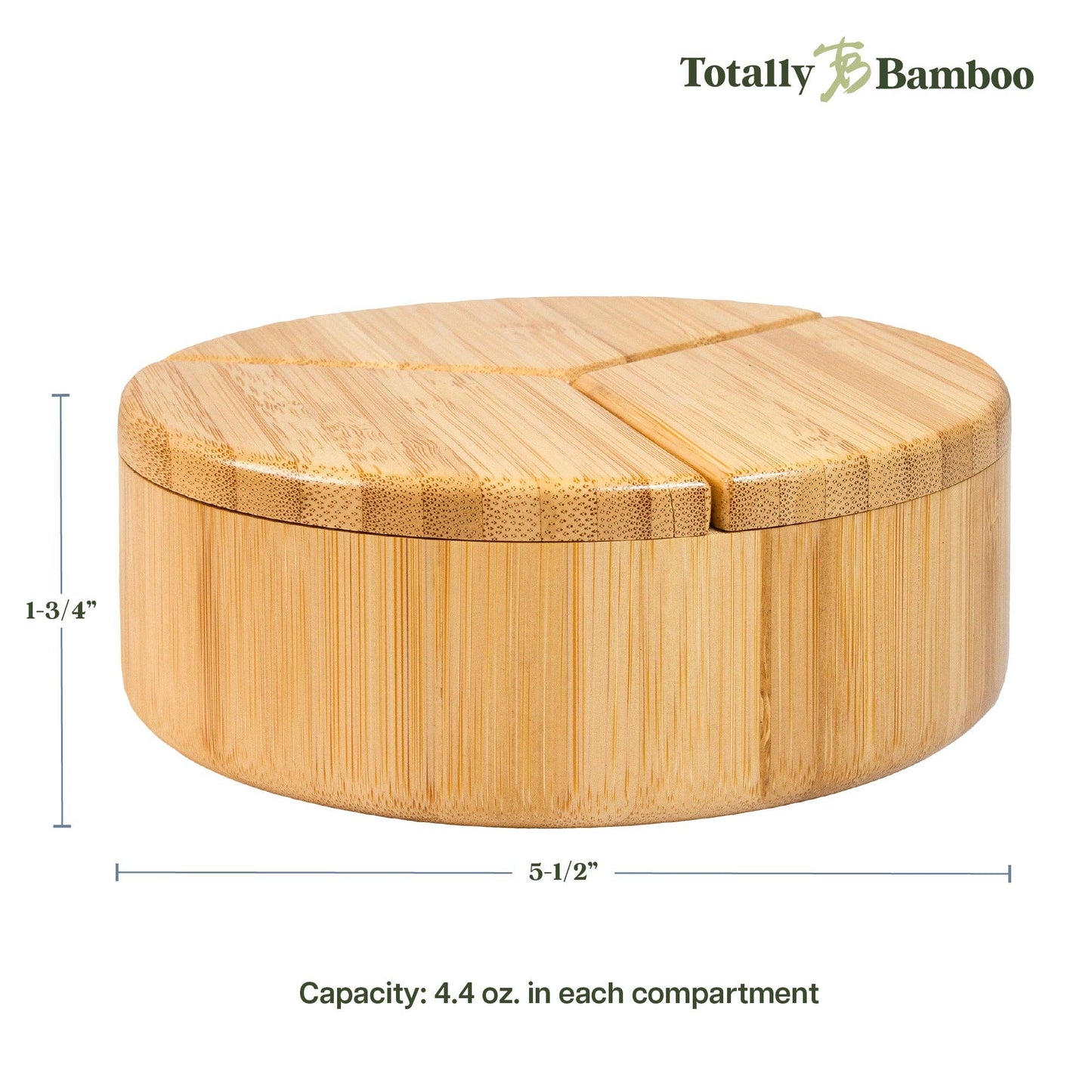 Trio Salt Cellar Storage Box with Swivel Lids
