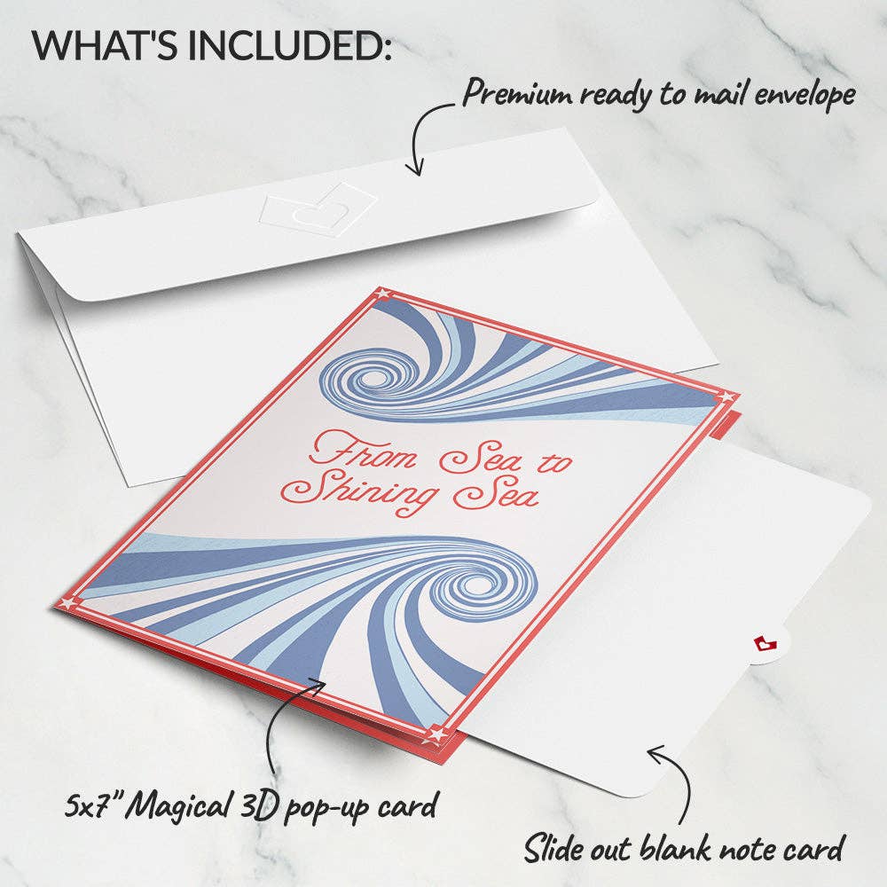 5x7" From Sea to Shining Sea Pop-Up Card