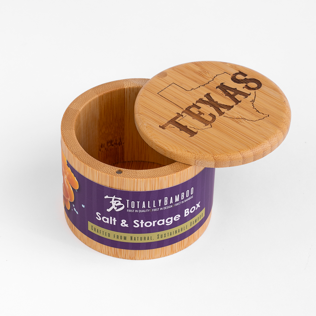 Texas Bamboo Salt Cellar & Storage Box