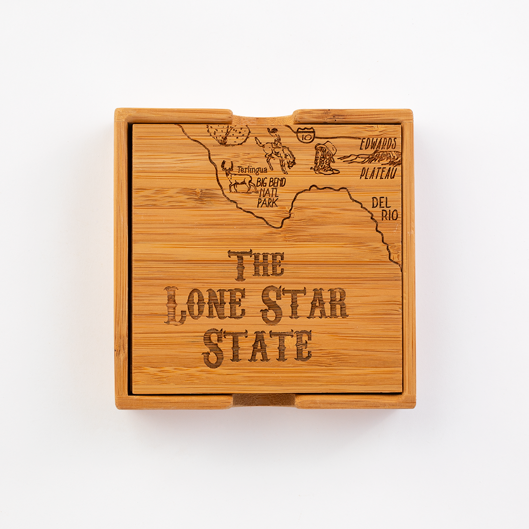 Texas Puzzle 4-Pc. Coaster Set with Case