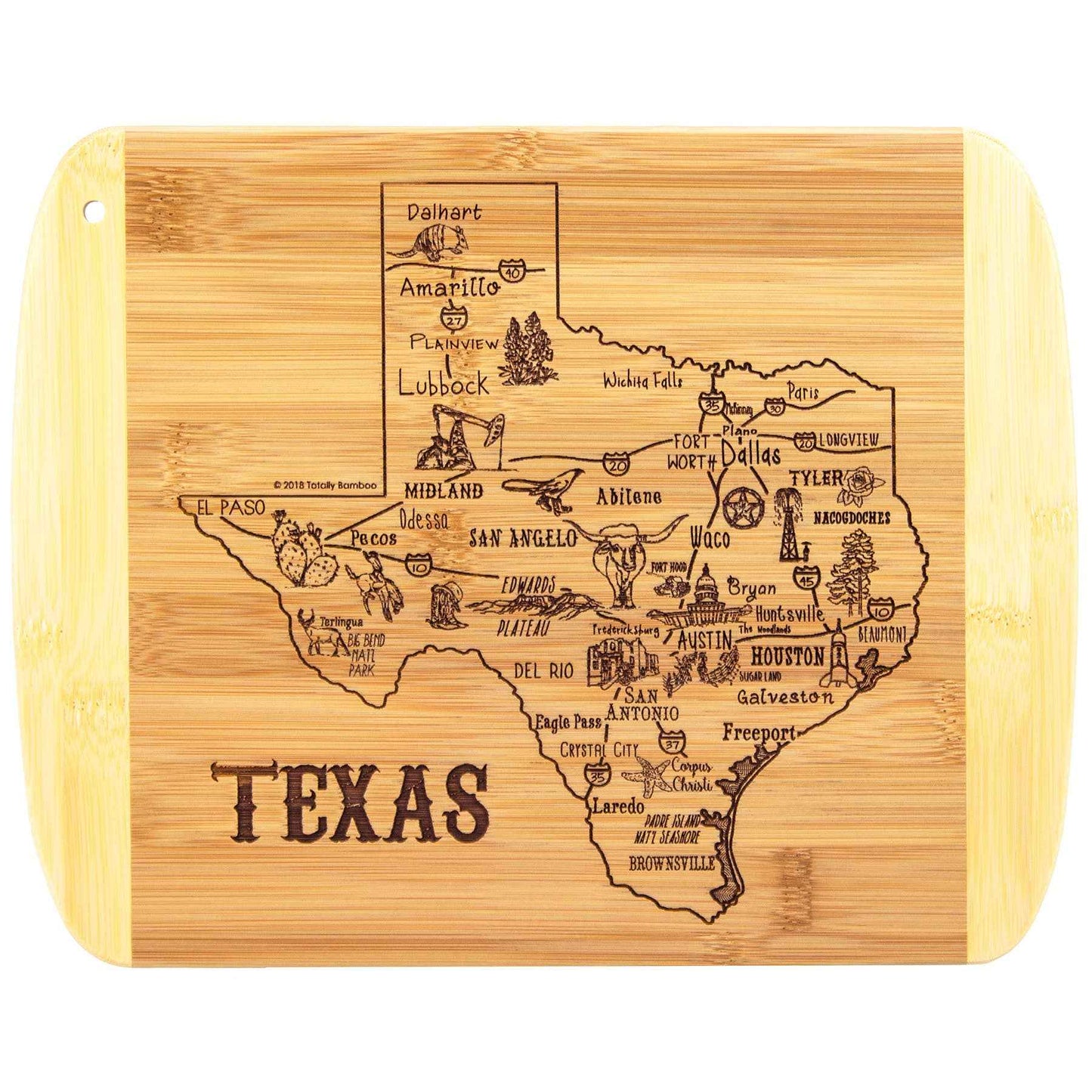 A Slice of Life Texas 11" Cutting & Serving Board
