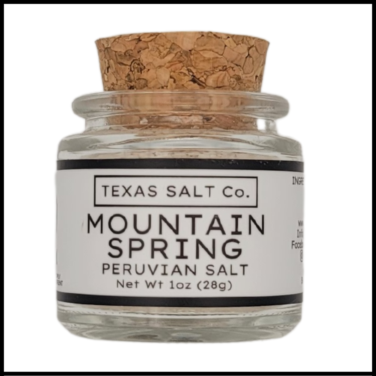 mountain spring peruvian salt cork top