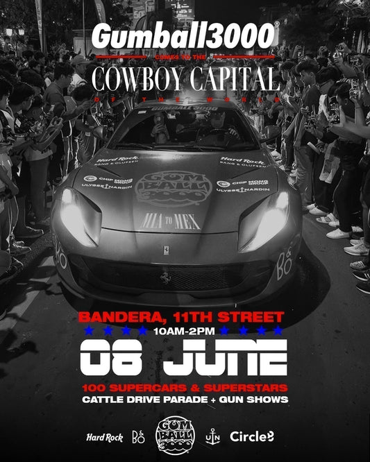 Gumball 3000 Roars into the Cowboy Capital: Bandera’s Historic Last U.S. Stop Before Mexico