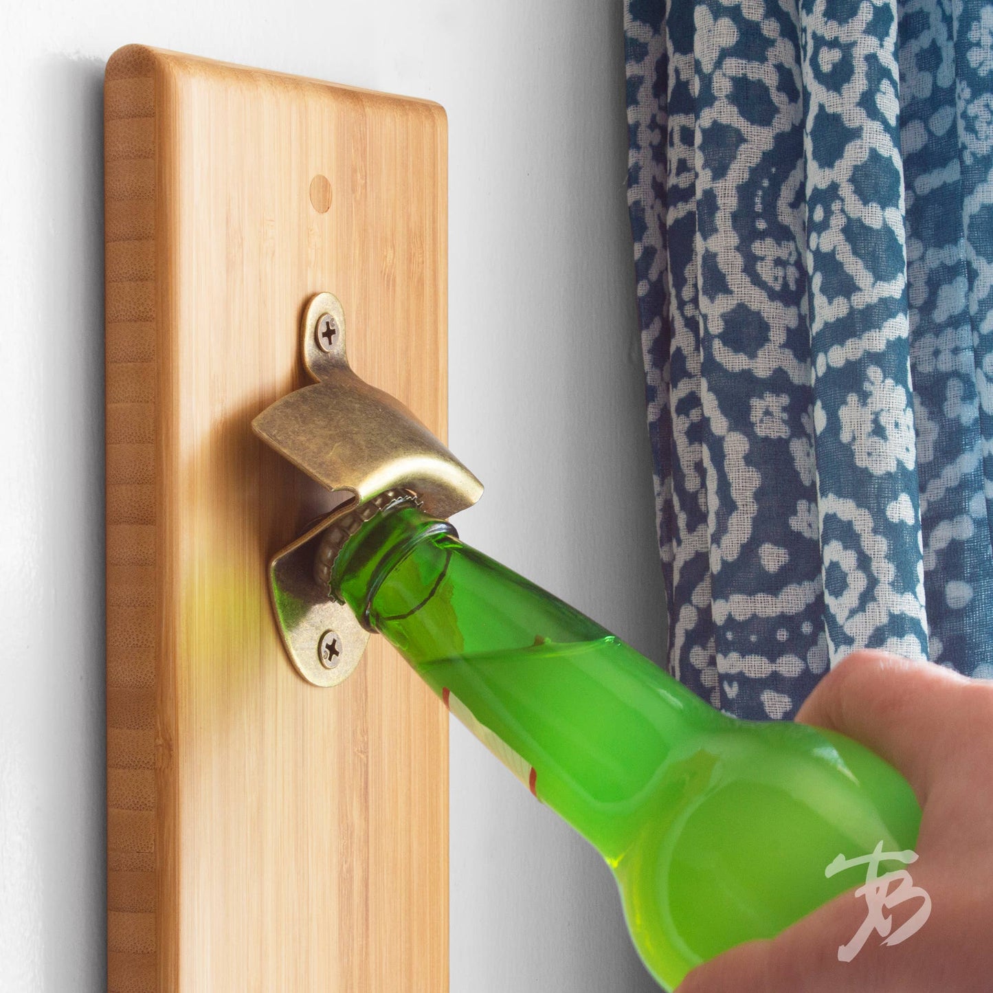 Wall Mounted Bottle Opener with Magnetic Bottle Cap Catcher