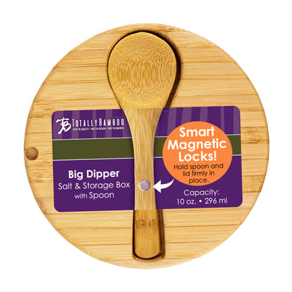 Big Dipper Bamboo Salt Box with Spoon