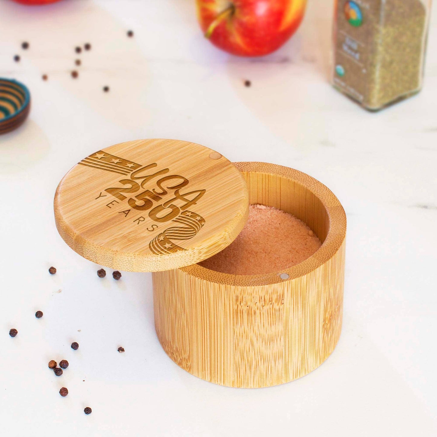 USA 250th Anniversary Salt Cellar & Spice Storage Box