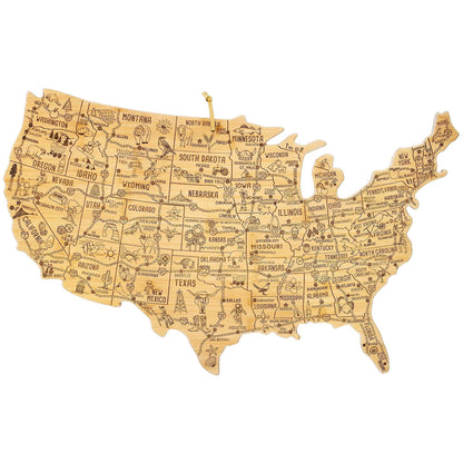 XXL Destination USA Cutting & Charcuterie Board, 30" x 19"