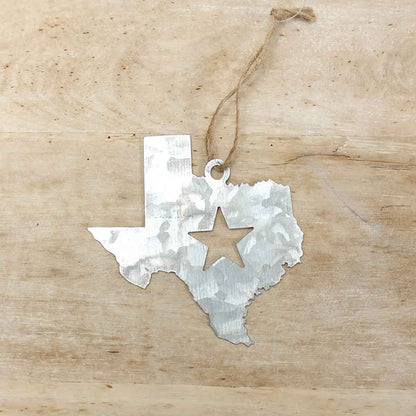 Galvanized Texas Ornament - Texas Salt Co