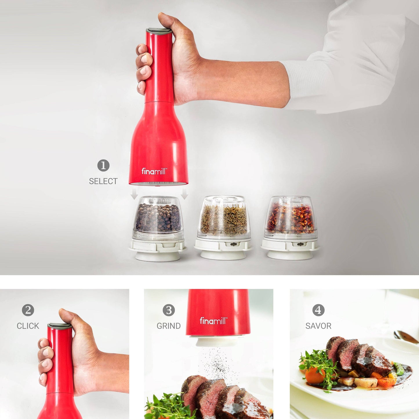 FinaMill Classic Battery - 1 Everyday Pod, 1 Pepper Pod: Soft Cream