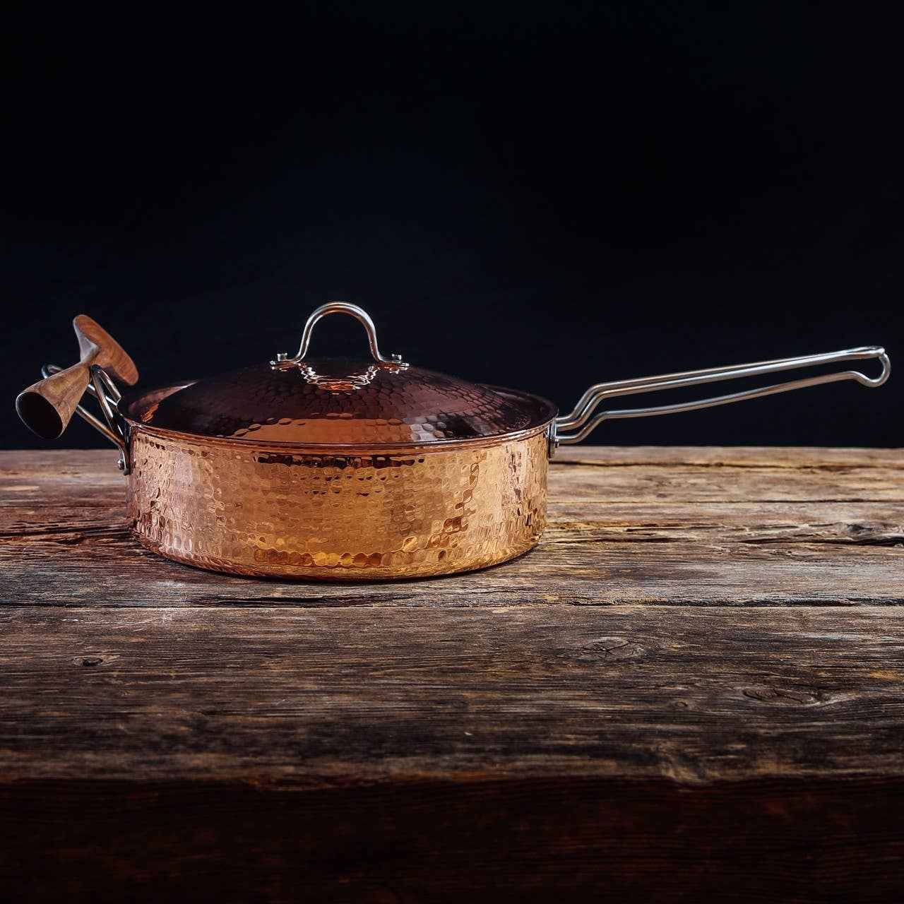 10" Saute Pan with Lid. 3 quart capacity, Polished Finish