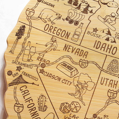 XXL Destination USA Cutting & Charcuterie Board, 30" x 19"
