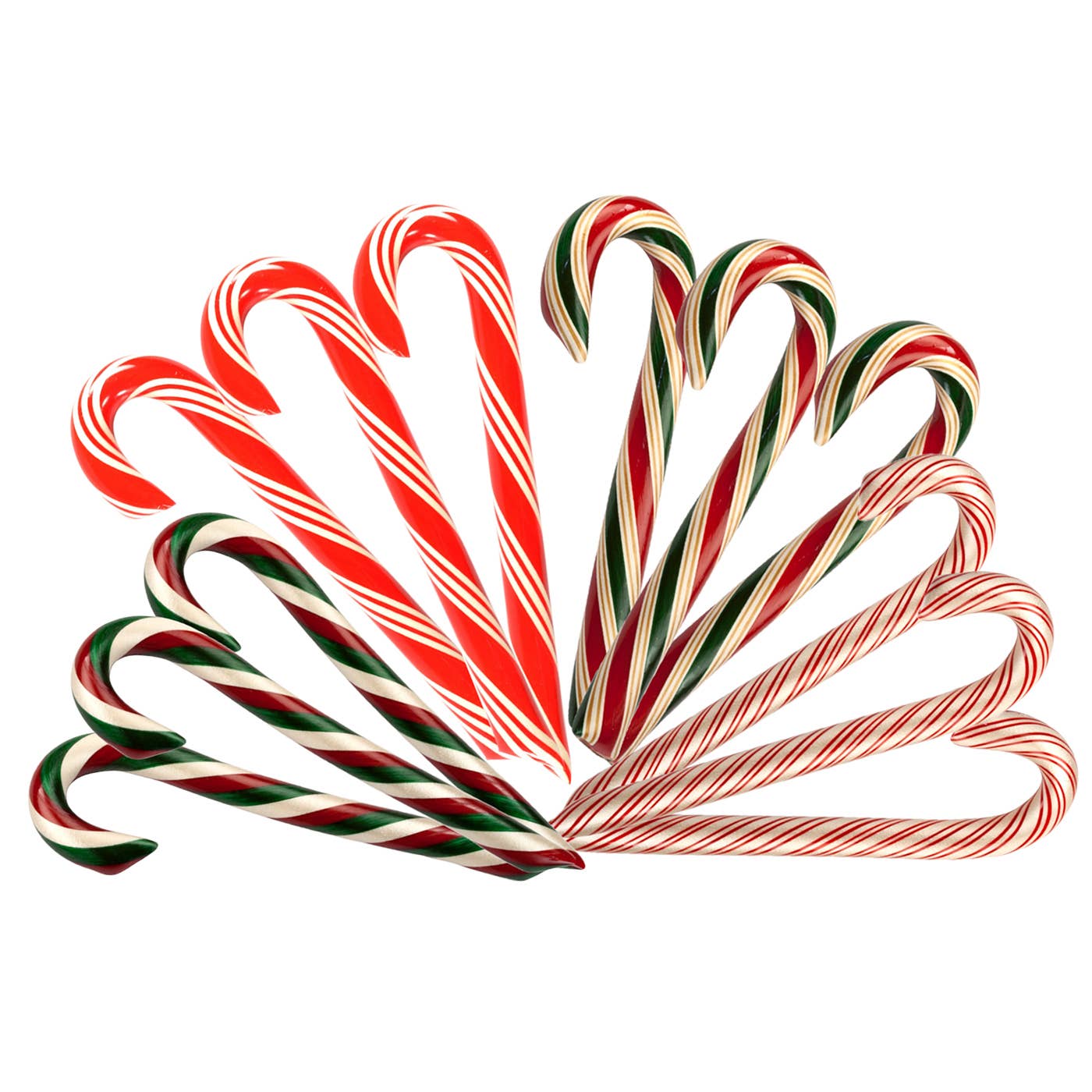 Hand-Spun Jumbo Candy Cane - Spearmint / Wintergreen -1.75oz