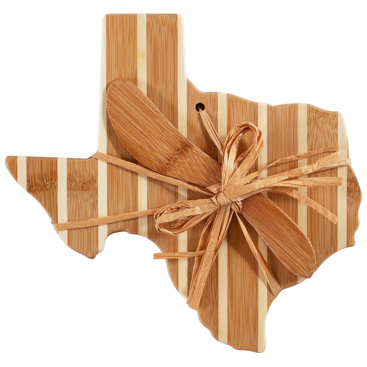 Texas Shaped Charcuterie Board & Cheese Spreader Knife Set