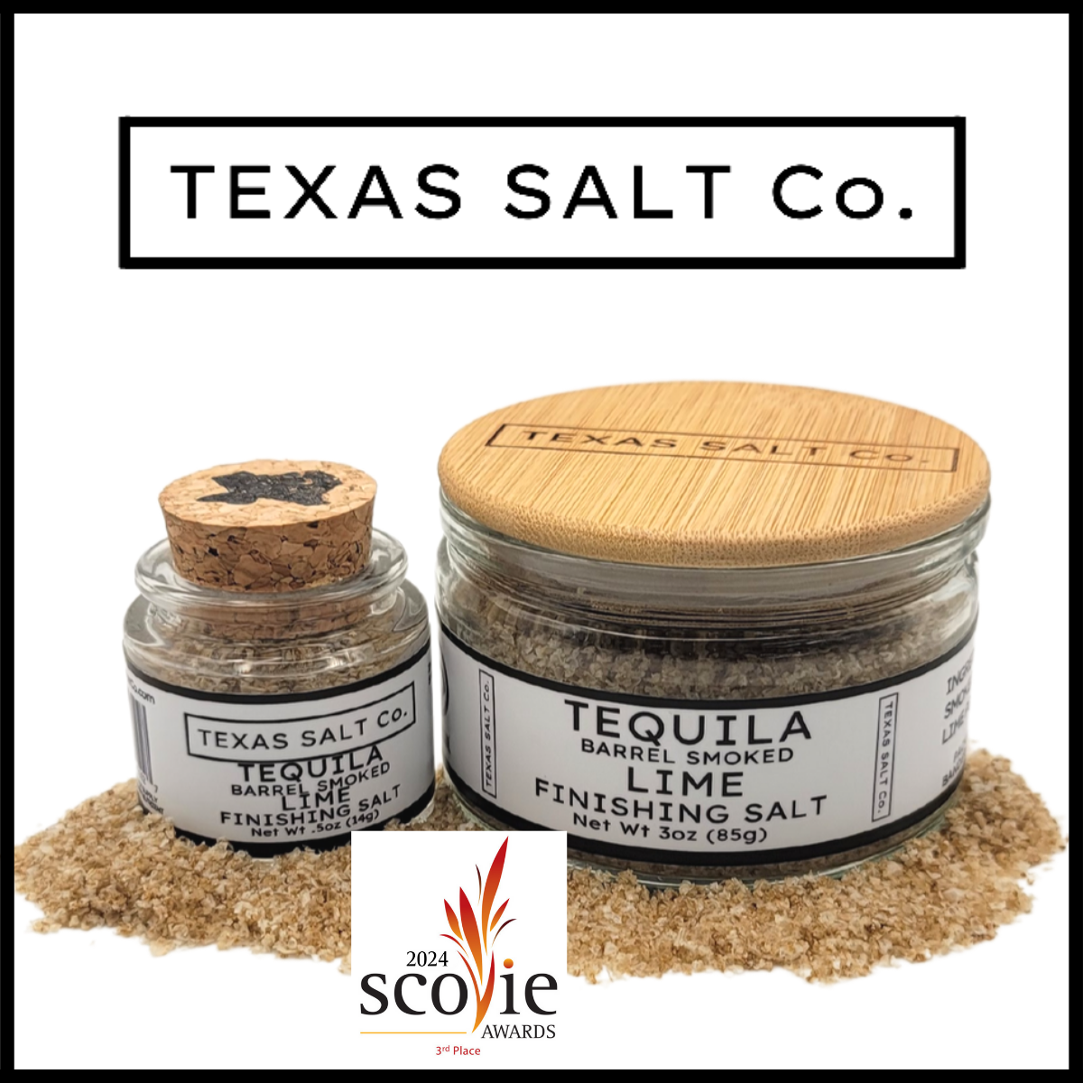 Tequila Barrel Smoked Lime Finishing Salt