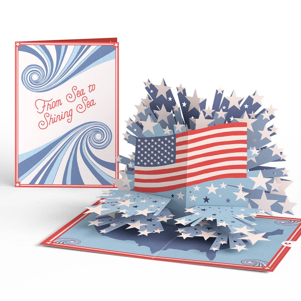 5x7" From Sea to Shining Sea Pop-Up Card