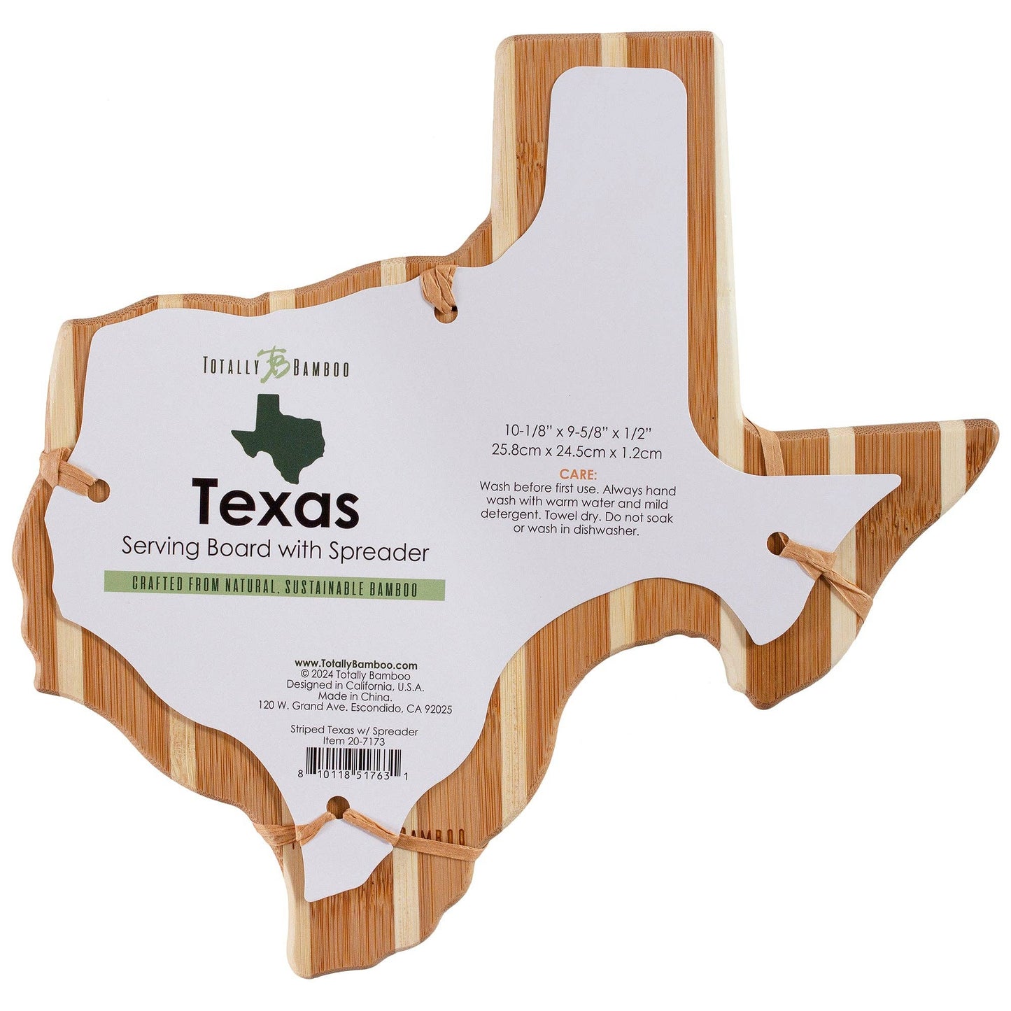 Texas Shaped Charcuterie Board & Cheese Spreader Knife Set