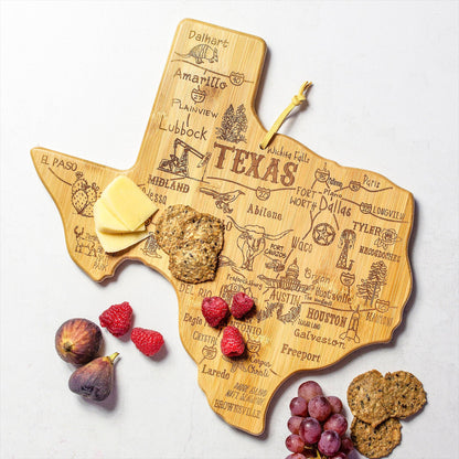 Texas Gift Set: Charcuterie Board, Cheese Tools & Coasters