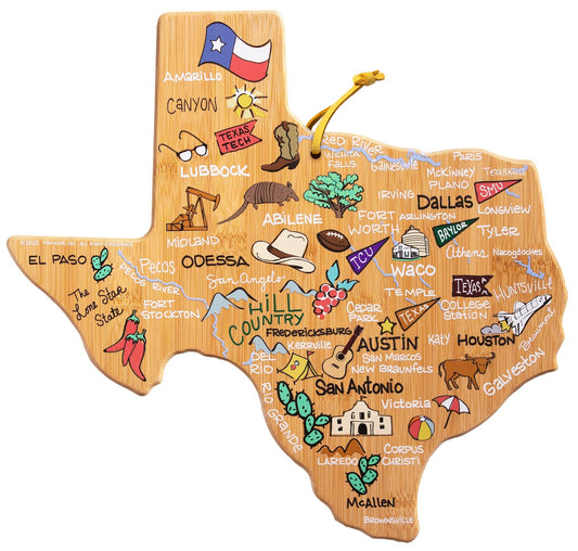 Texas Cutting Board with Artwork by Fish Kiss™