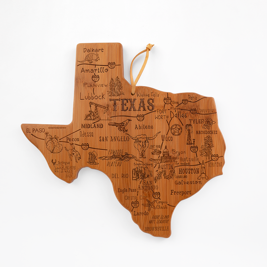Destination Texas State-Shaped Serving & Cutting Board