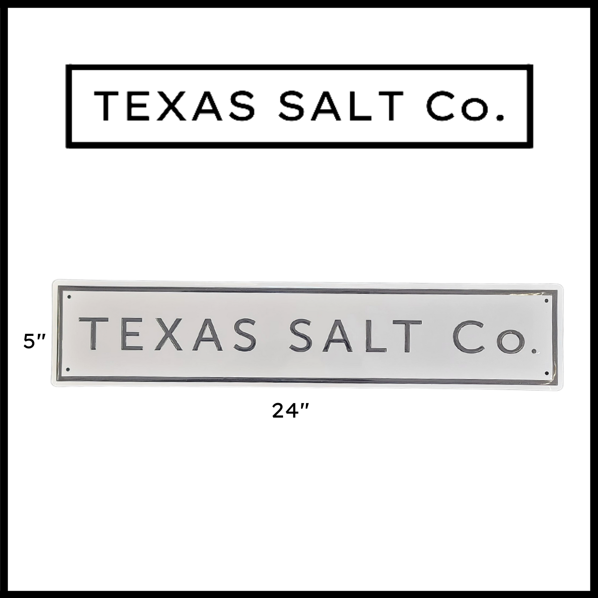 embossed metal sign