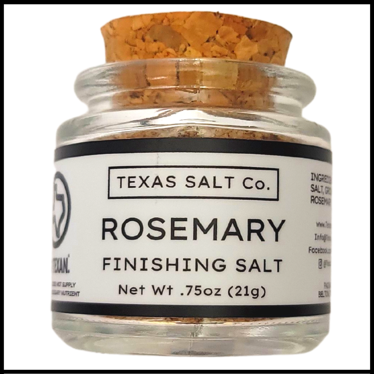 rosemary finishing salt cork top