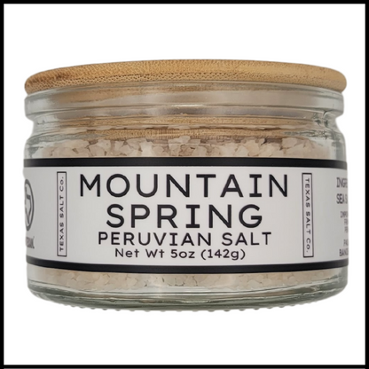 mountain spring peruvian salt easy pinch jar
